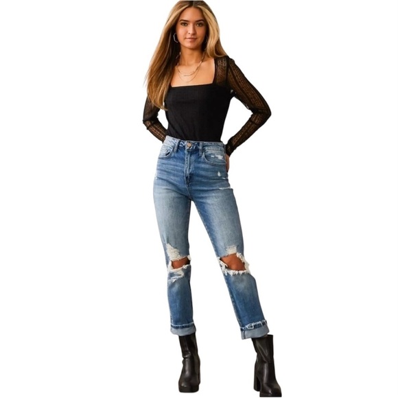 Willow + Root Tops - Willow + Root Black Lace Bodysuit Size S